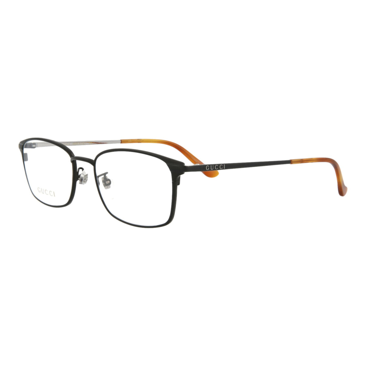 Gucci Mens Square/Rectangle Black Black Transparent Fashion Designer Eyewear