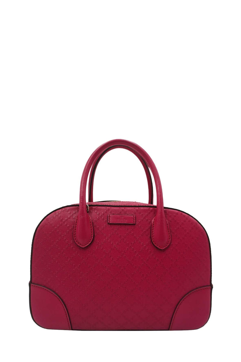 Bright Diamante Leather Top Handle Bag Pink