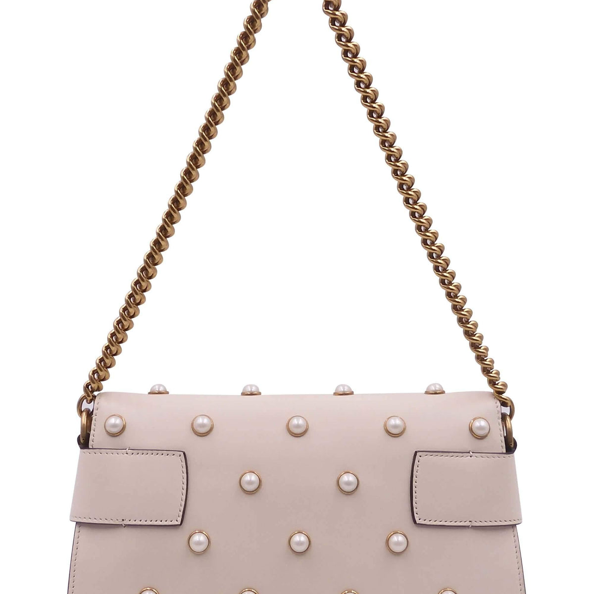 Broadway Bee Embellished Shoulder Bag White