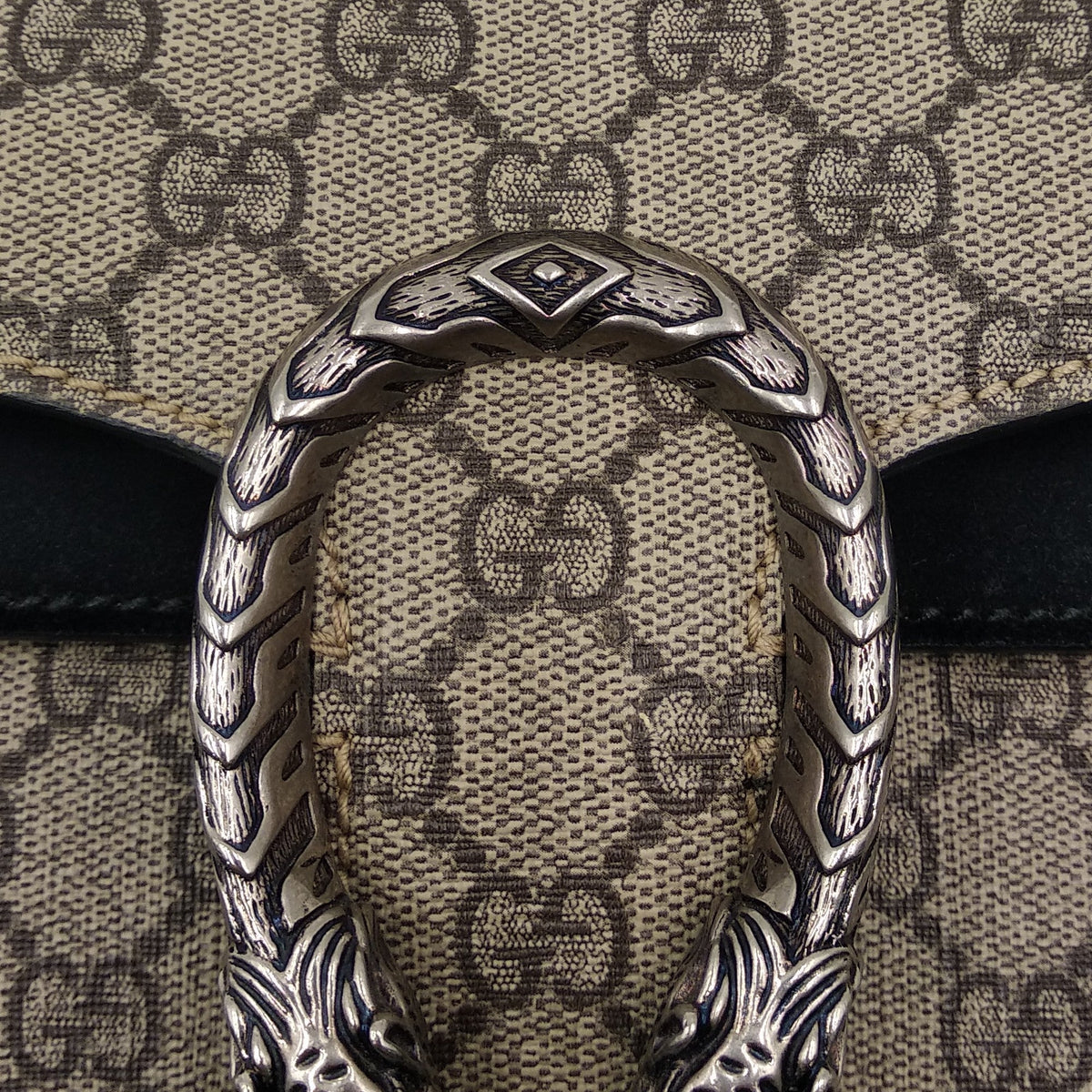Dionysus GG Supreme Small Shoulder Bag Black