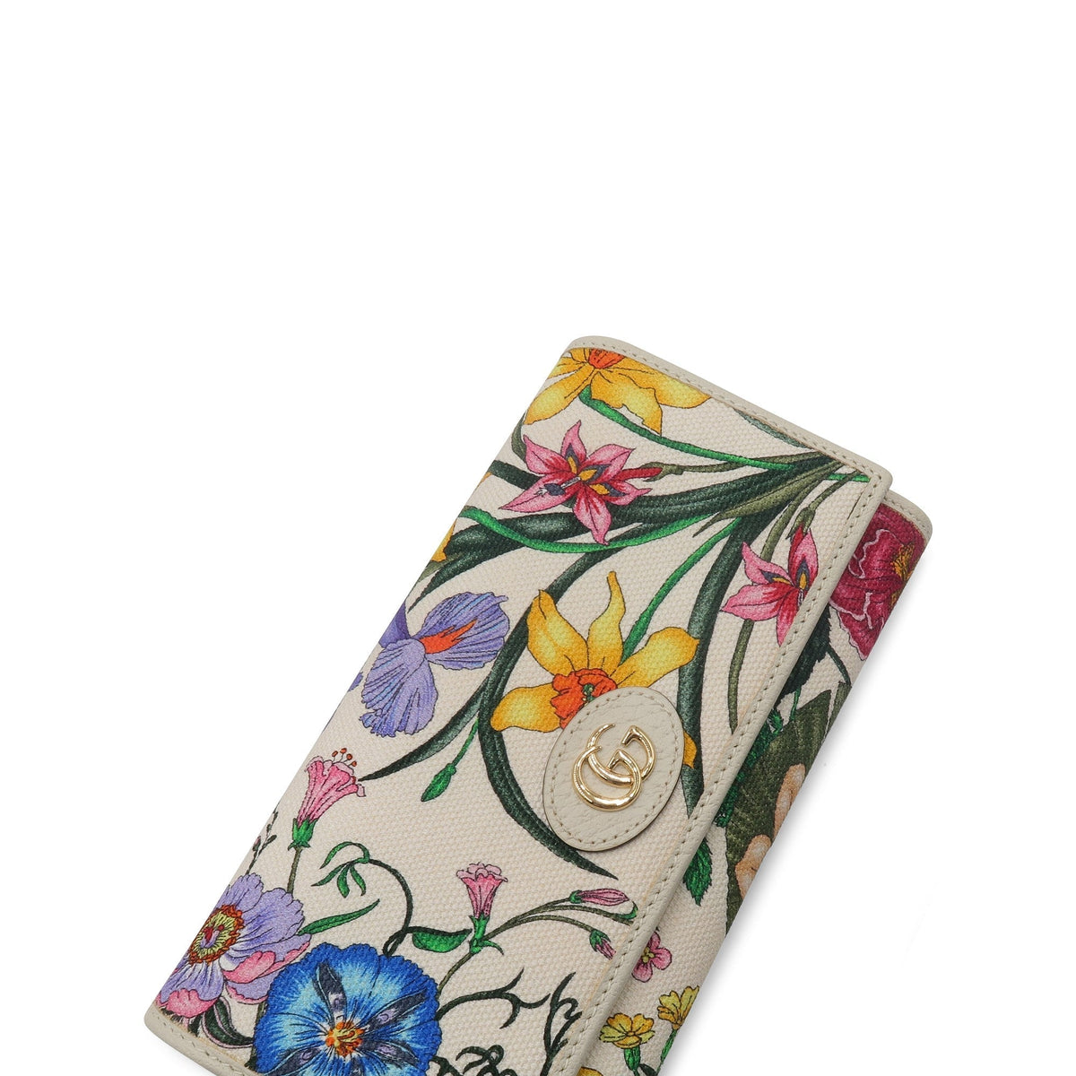 Flora Wallet on Chain White Multicolor