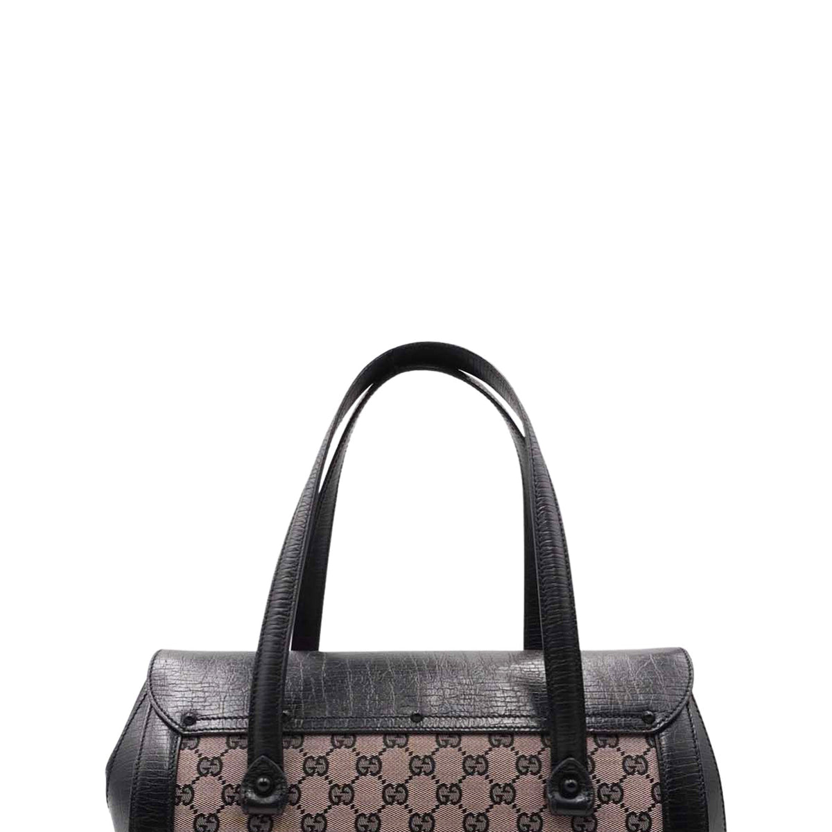 GG Canvas Bamboo Bullet Shoulder Bag Brown Black