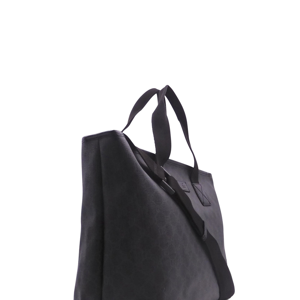 GG Coated Canvas Convertible Tote Black