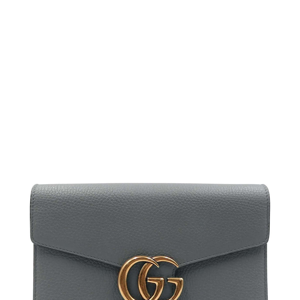 GG Marmont Leather Mini Chain Bag Grey