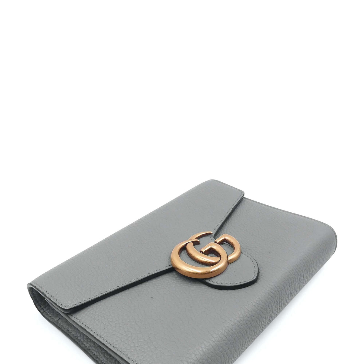 GG Marmont Leather Mini Chain Bag Grey