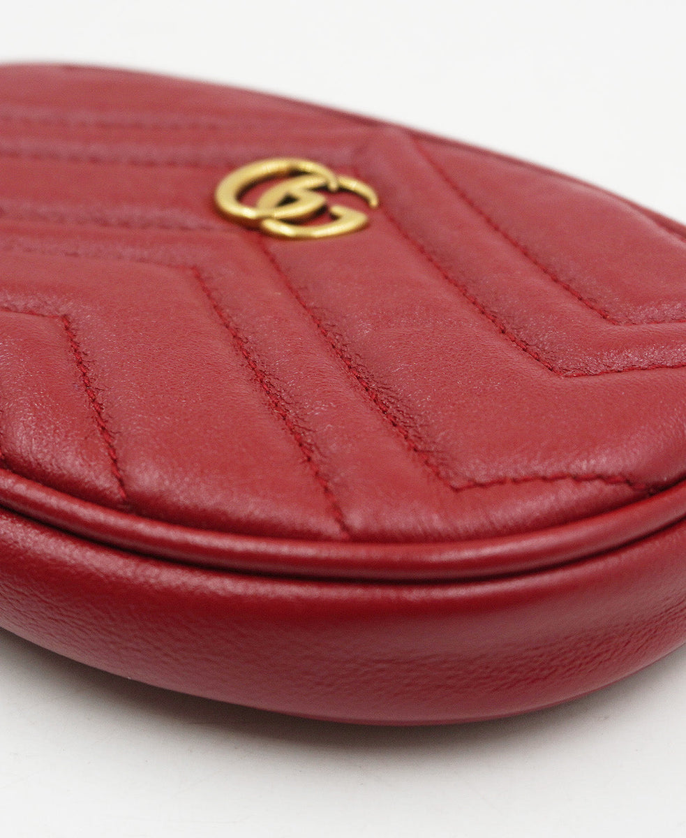 GG Marmont Matelassé 2.0 Multi Belt Bag Red