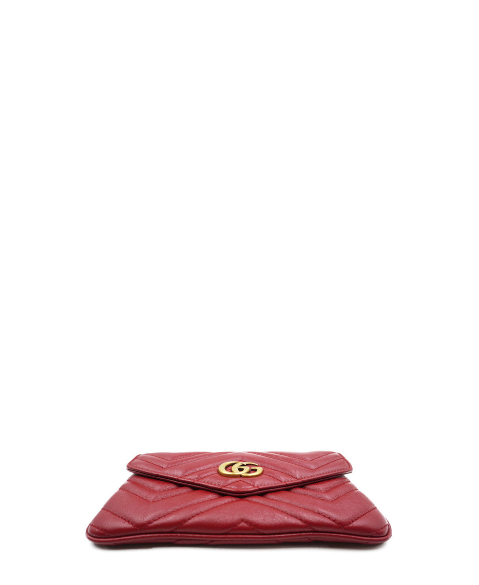 GG Marmont Matelassé 2.0 Multi Belt Bag Red