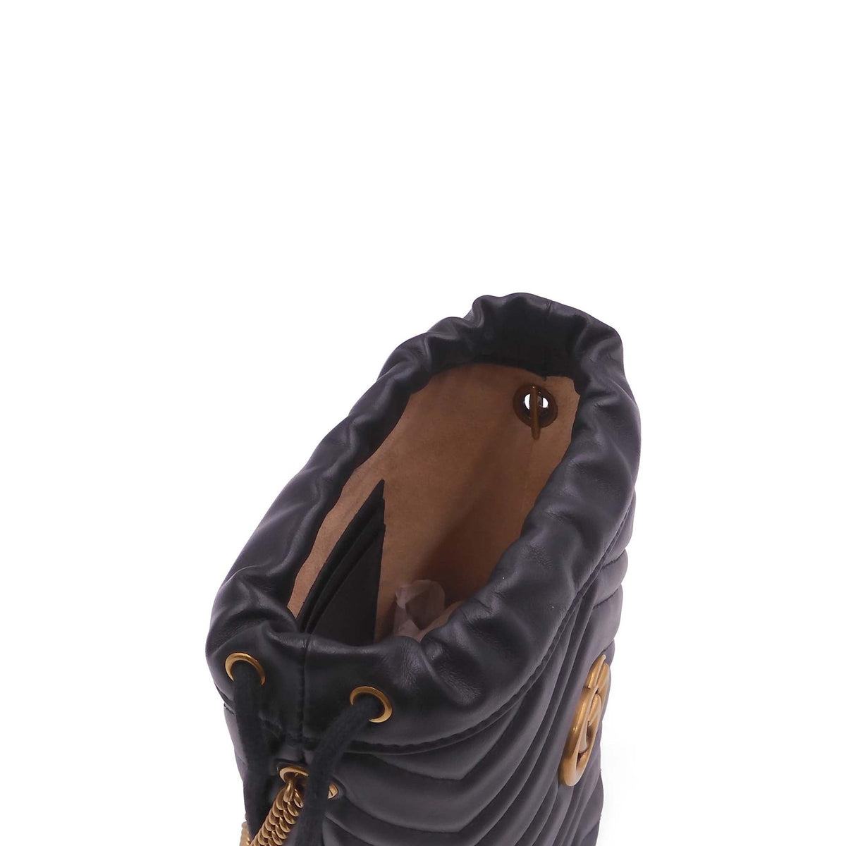 GG Marmont Matelasse Mini Bucket Bag Black