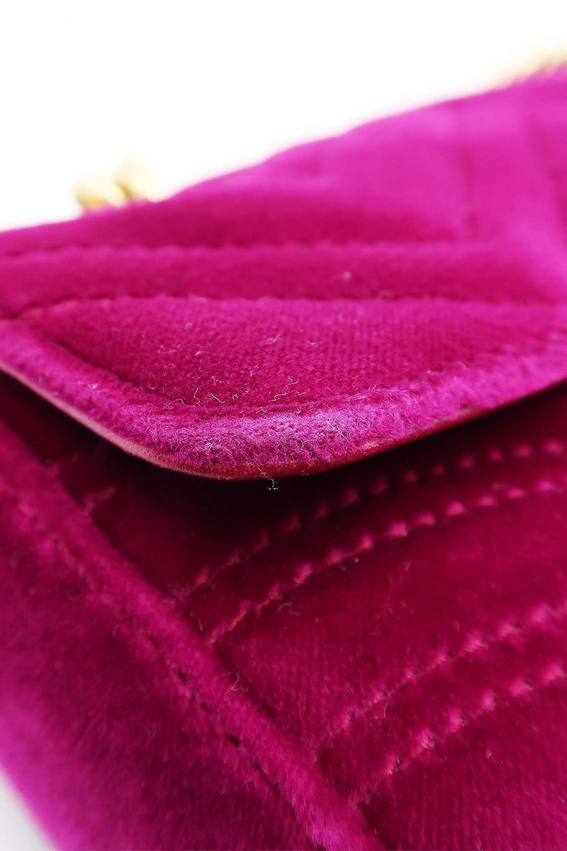 GG Marmont Mini Matelasse Shoulder Bag Velvet Purple