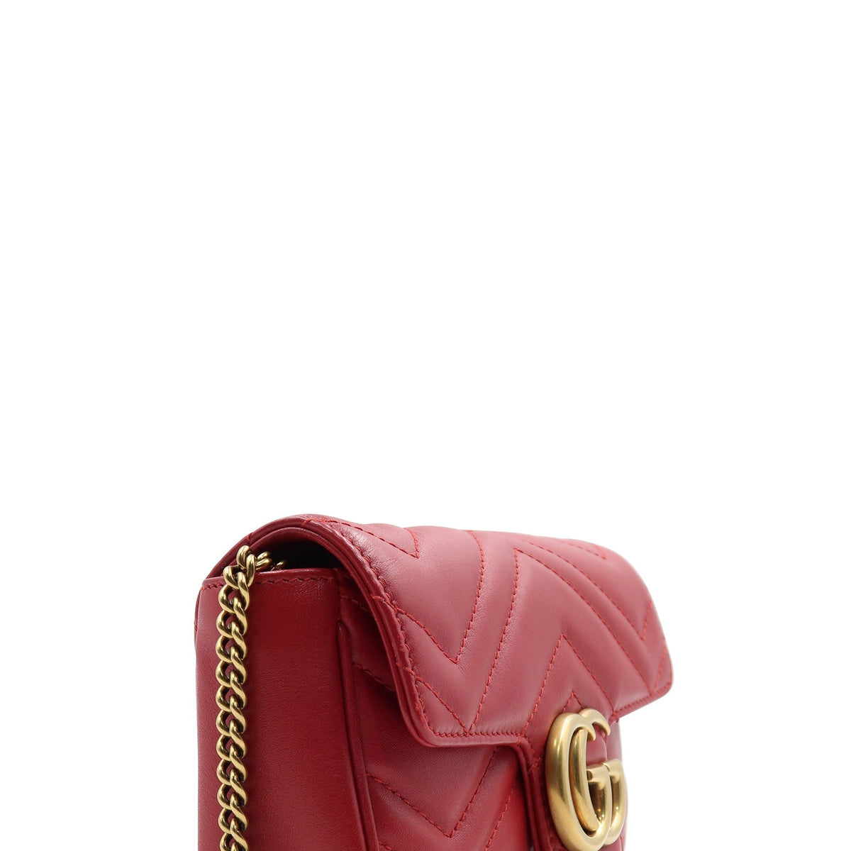 GG Marmont Super Mini Matelasse Bag Red Red