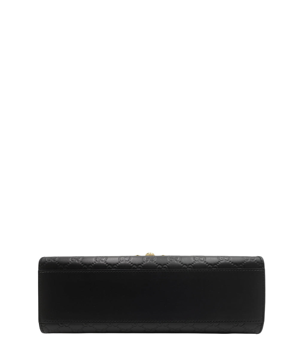 GG Signature Padlock Shoulder Bag Black