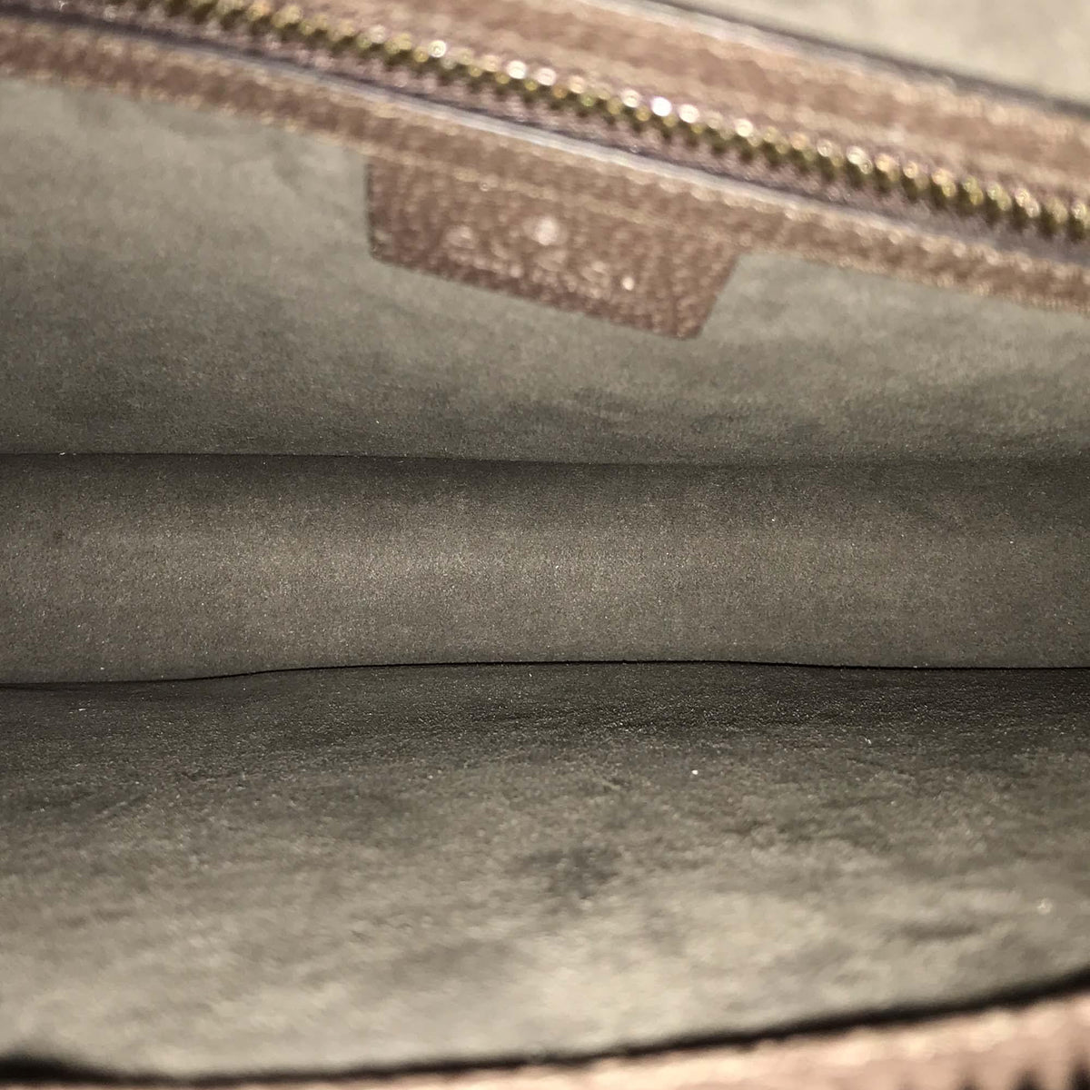 GG Supreme Canvas Bee Zip Pouch Beige