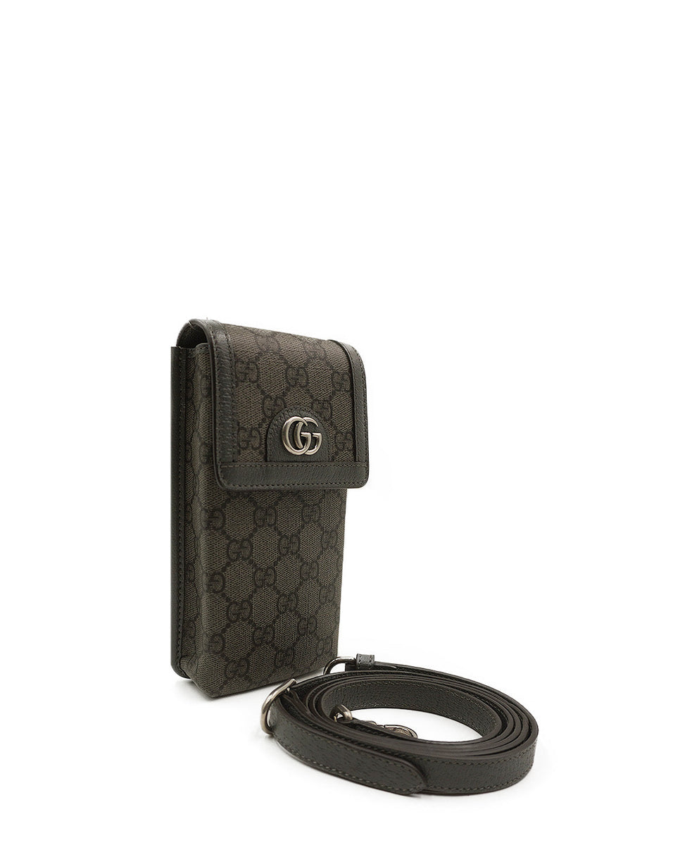 GG Supreme Ophidia Phone Crossbody Grey