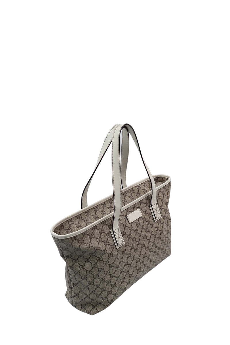 GG Supreme Tote Brown, White