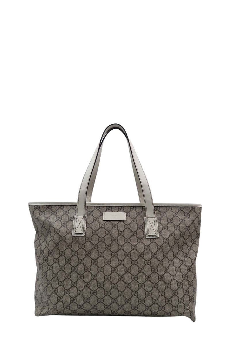 GG Supreme Tote Brown, White