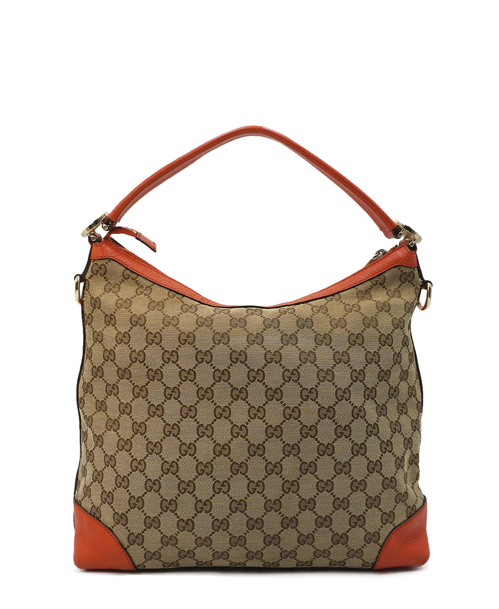 GG Canvas Creole Hobo Orange, Multicolor