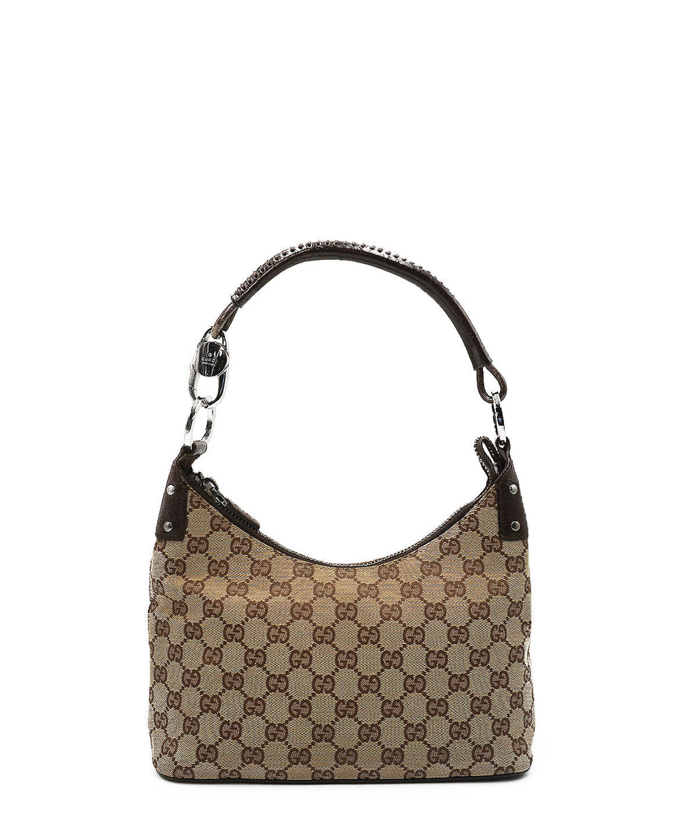 GG Canvas Hobo Brown