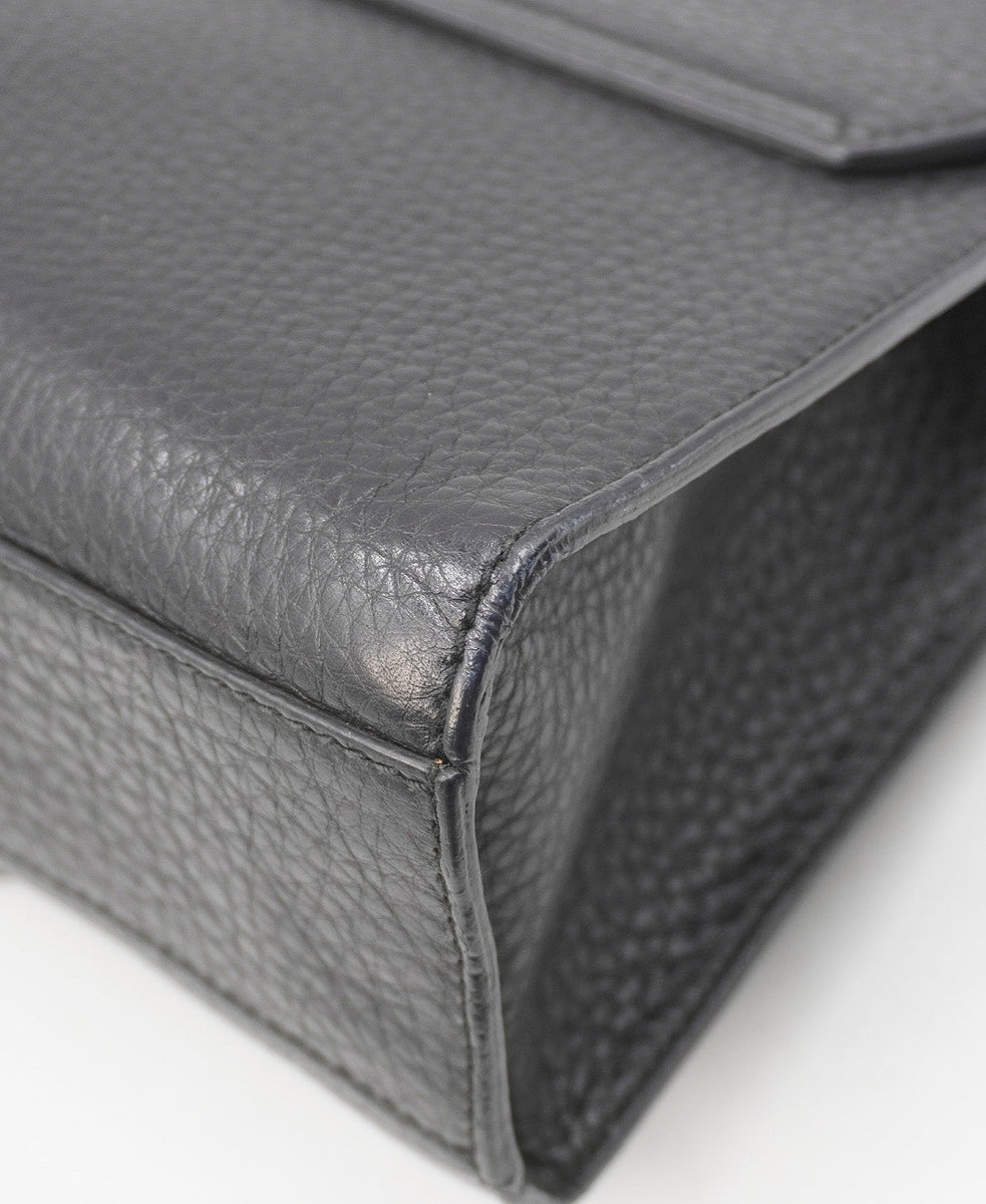 Guccissima Leather Emily Chain Shoulder Black