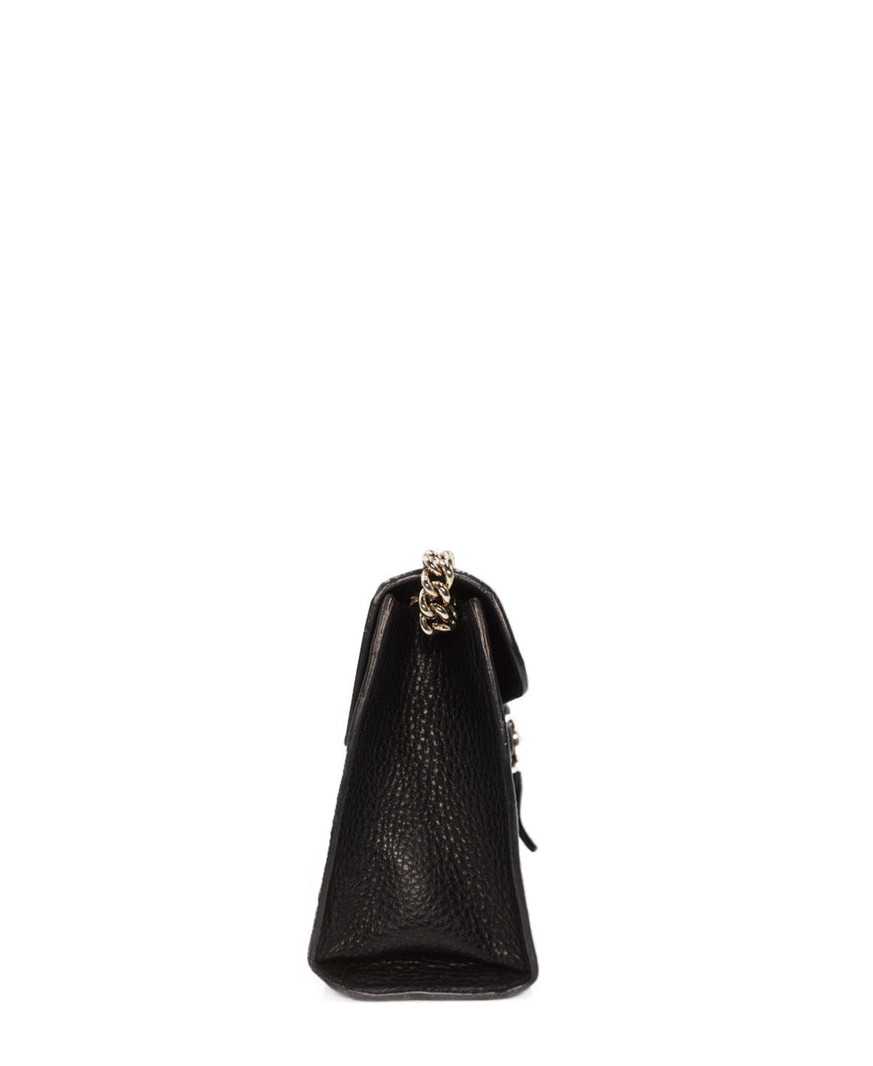Guccissima Leather Emily Chain Shoulder Black