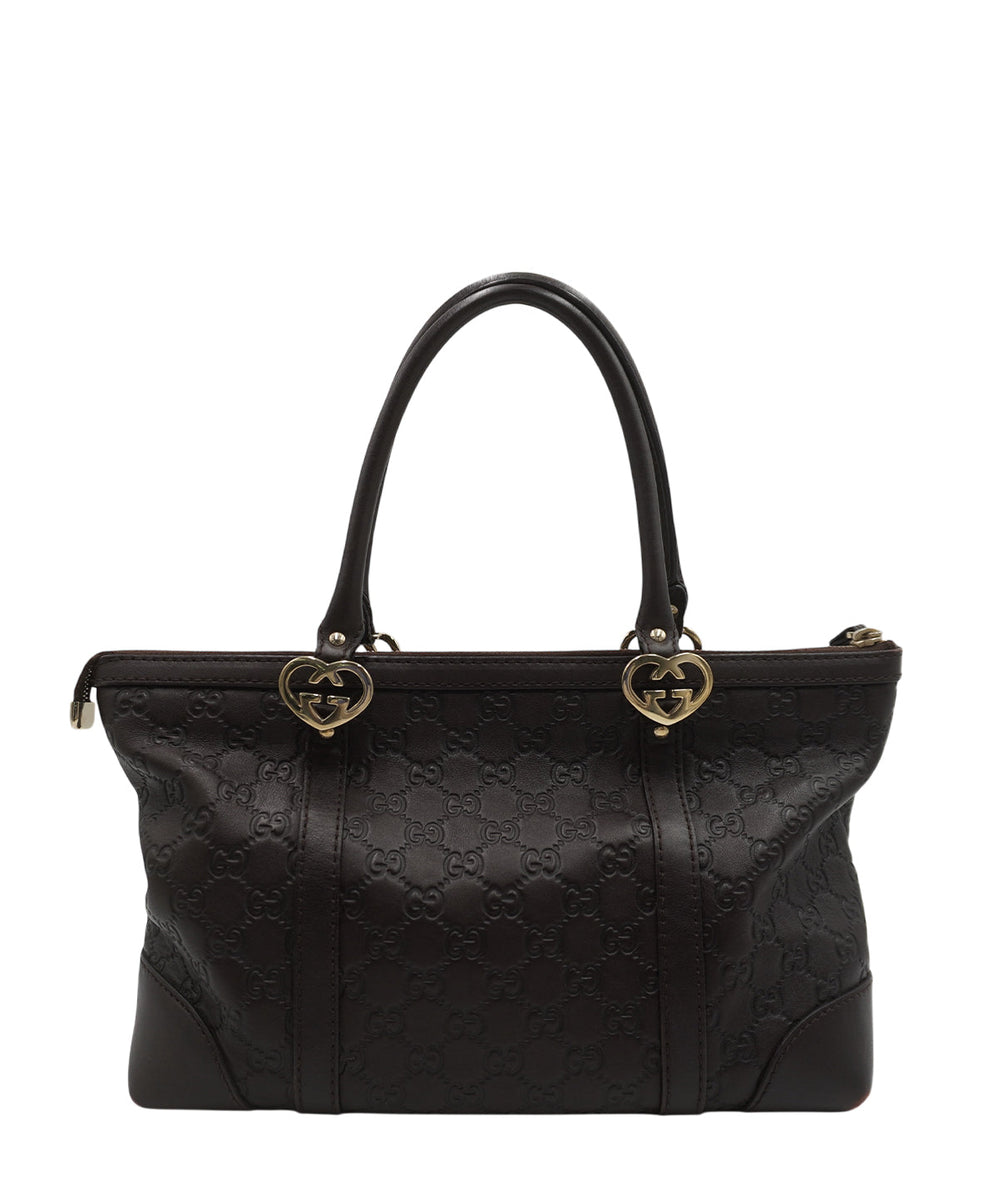 Guccissima Leather Tote Bag Black