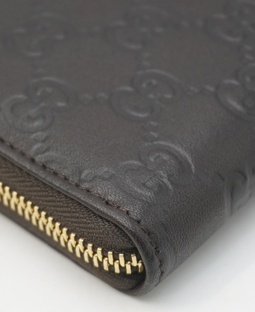 Guccissima Bamboo Tassel Zip Wallet Black