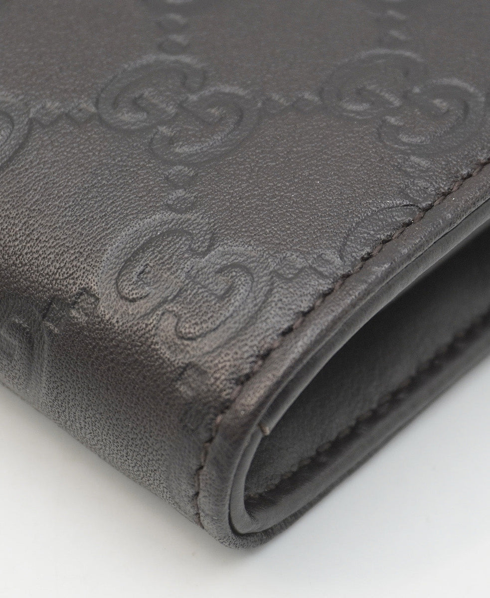 Guccissima Bamboo Tassel Zip Wallet Black
