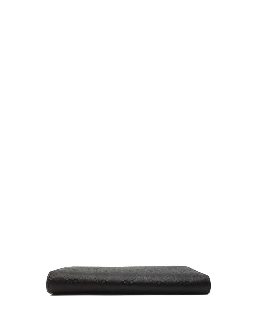Guccissima Bamboo Tassel Zip Wallet Black