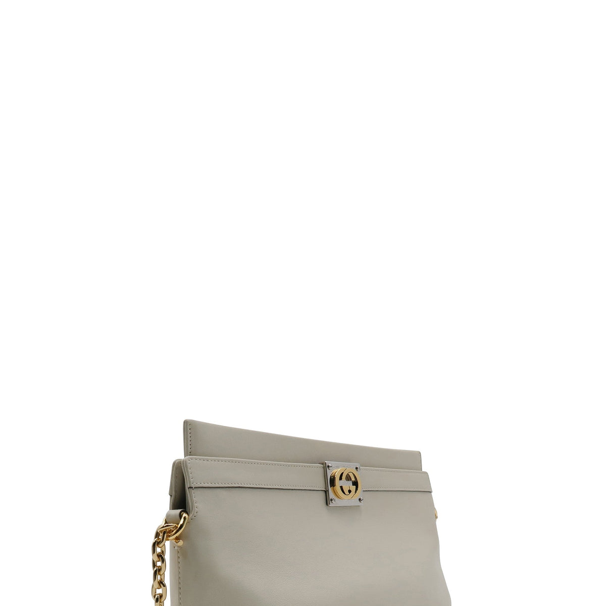 Interlocking GG Chain Shoulder Bag Cream