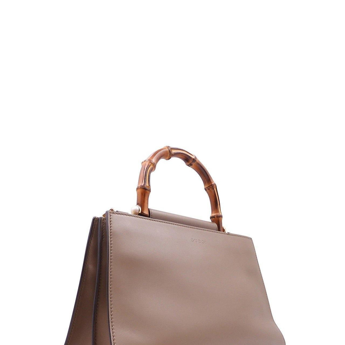Medium Bamboo Nymphaea Top Handle Bag Brown