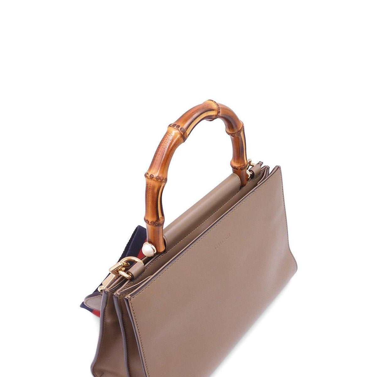Medium Bamboo Nymphaea Top Handle Bag Brown