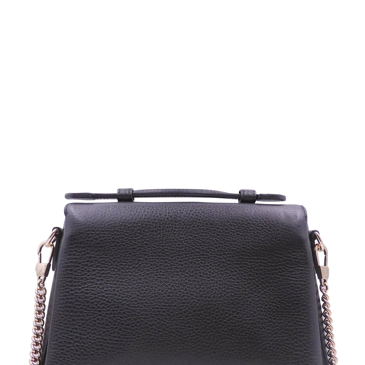Interlocking GG Top Handle Shoulder Bag Black