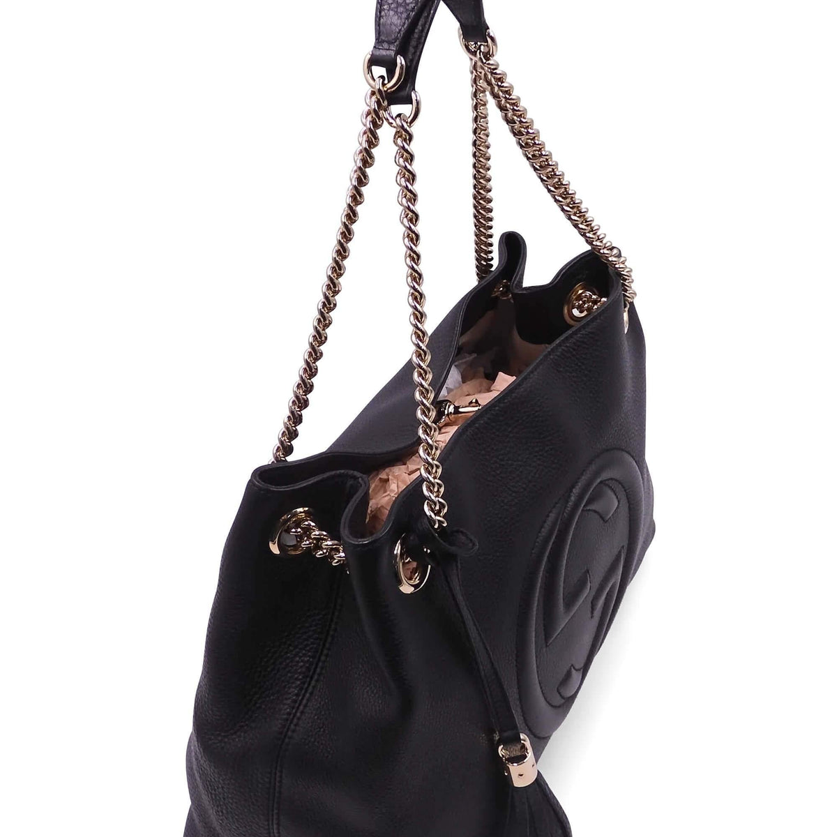 Medium Soho Chain Shoulder Bag Black