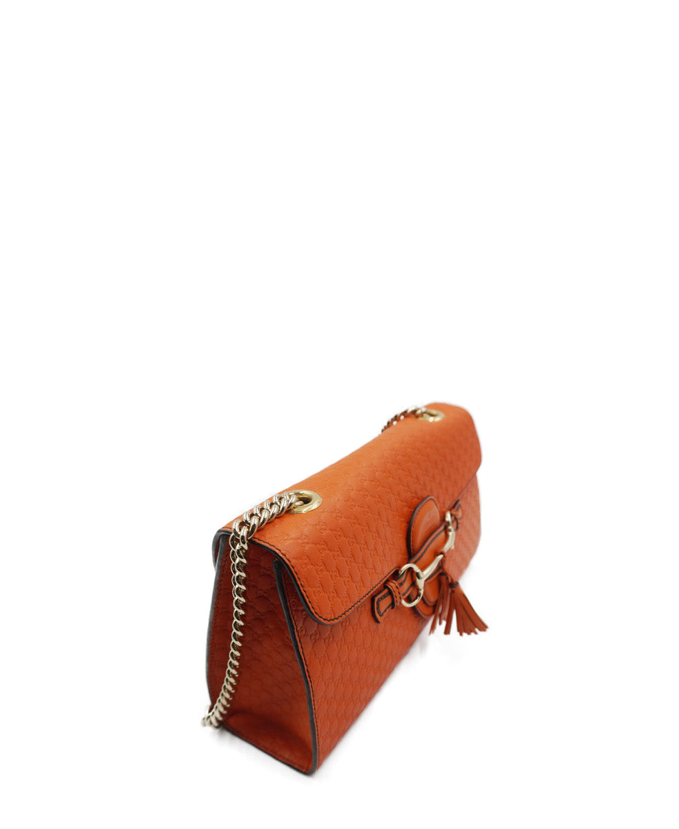Medium Microguccissima Emily Chain Shoulder Bag Orange