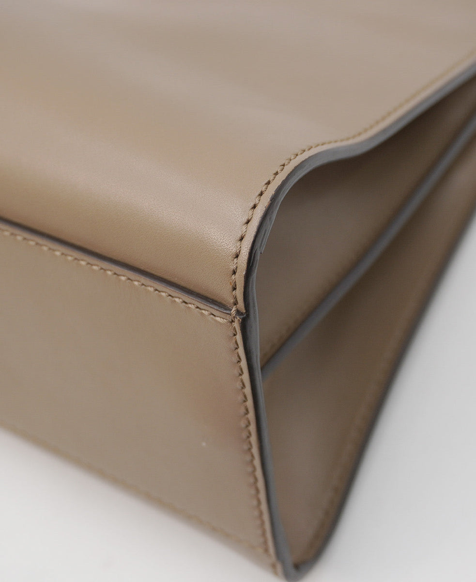 Medium Nymphaea Bamboo Top Handle Bag Brown