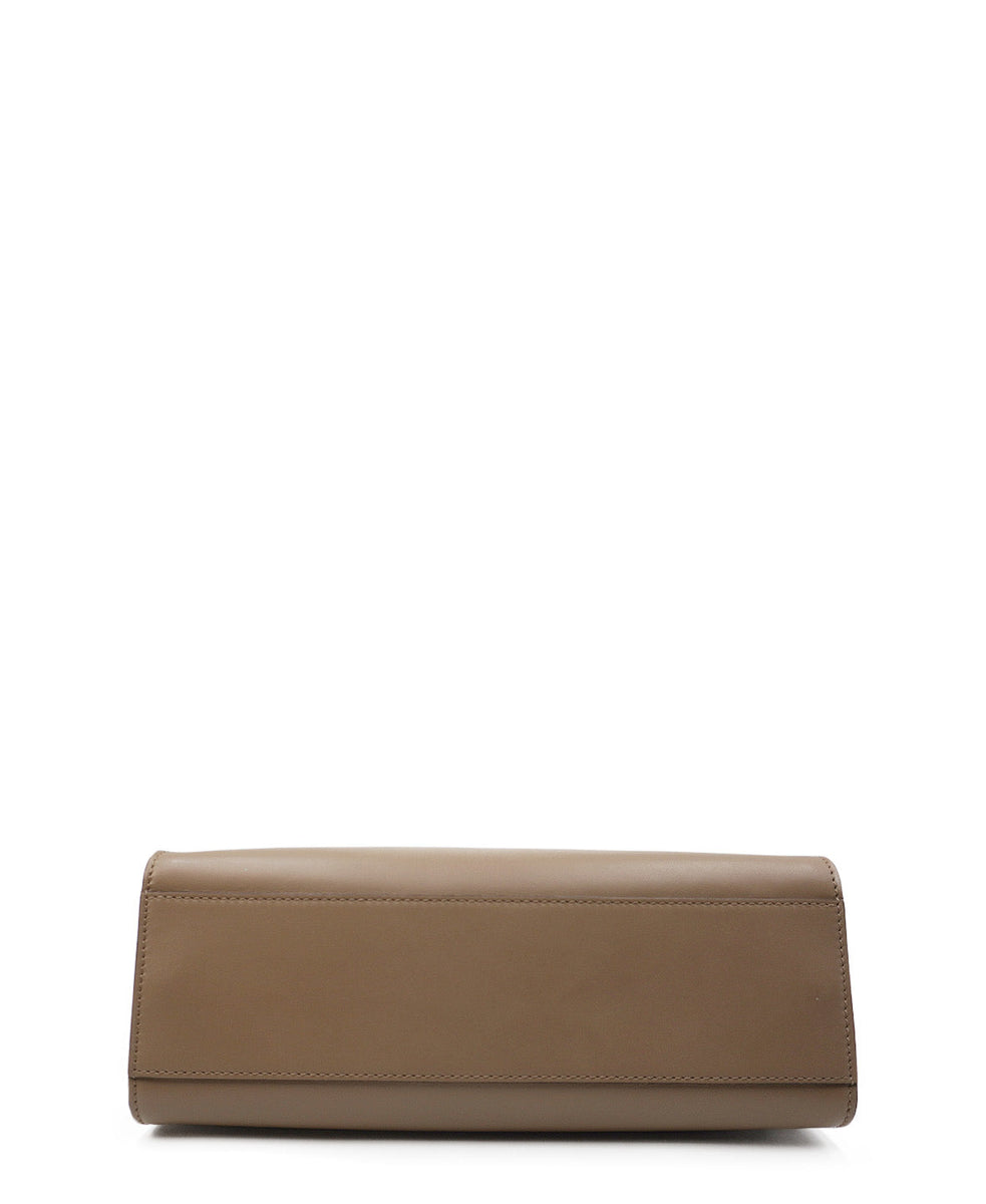 Medium Nymphaea Bamboo Top Handle Bag Brown