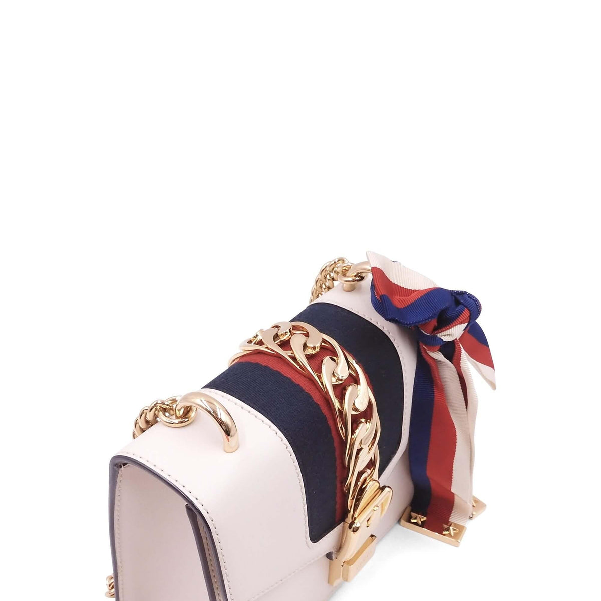 Mini Sylvie Chain Bag White