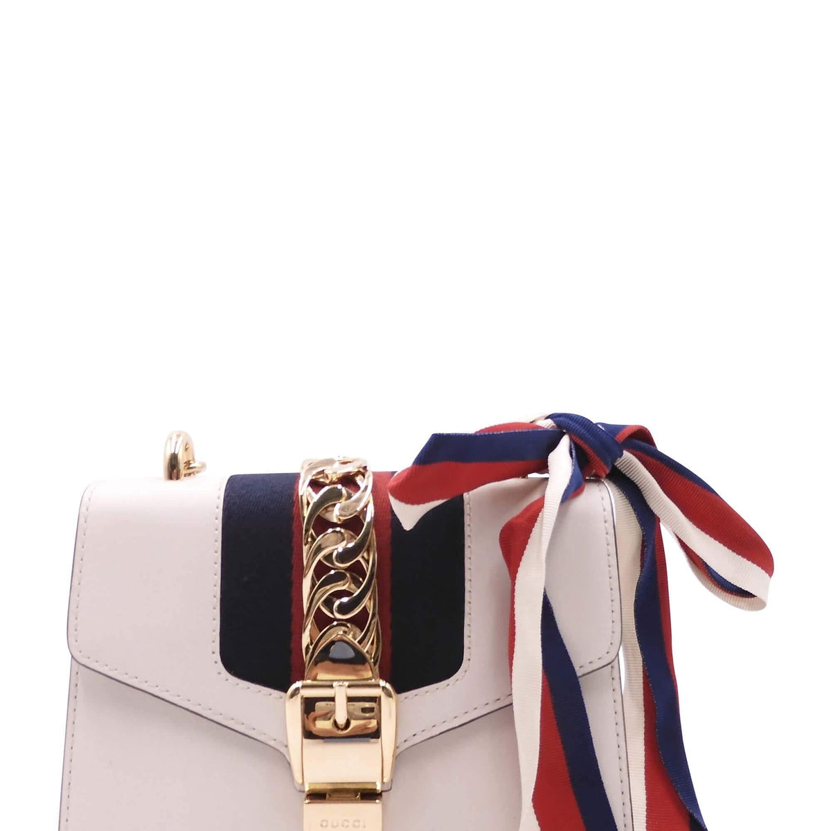 Mini Sylvie Chain Bag White
