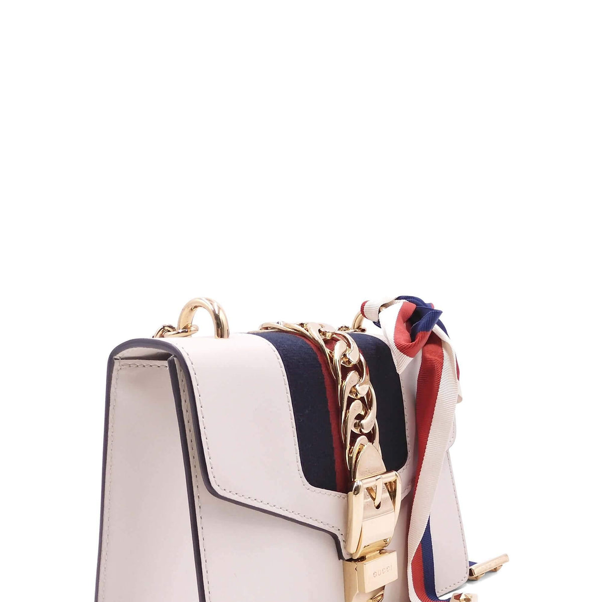 Mini Sylvie Chain Bag White