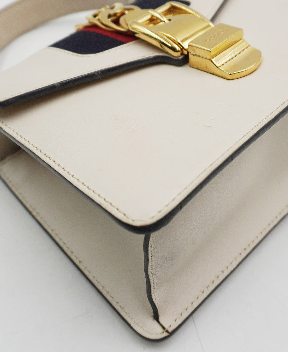 Mini Sylvie Top Handle Bag White