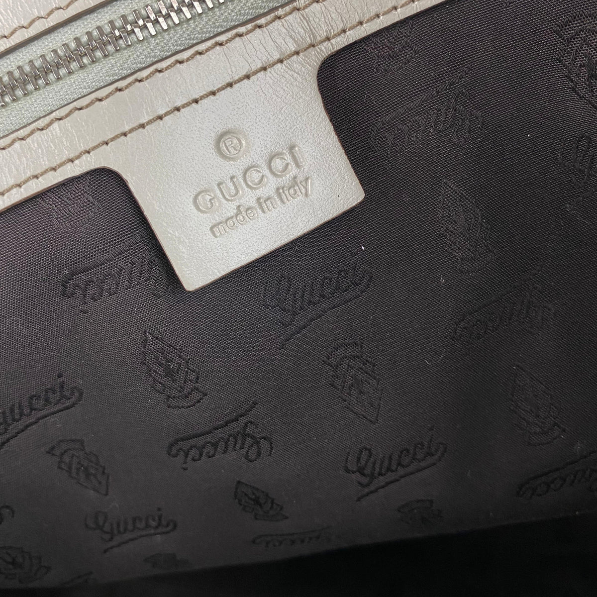 Gucci White Monogram Tote Bag