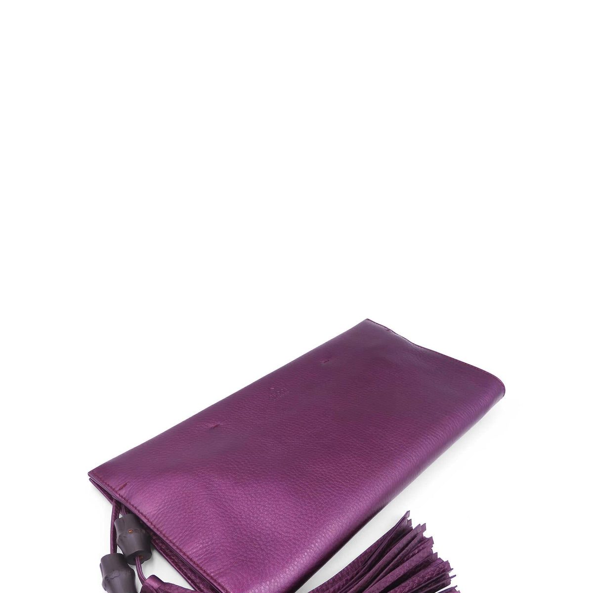 Nouveau Bamboo Tassel Clutch Purple