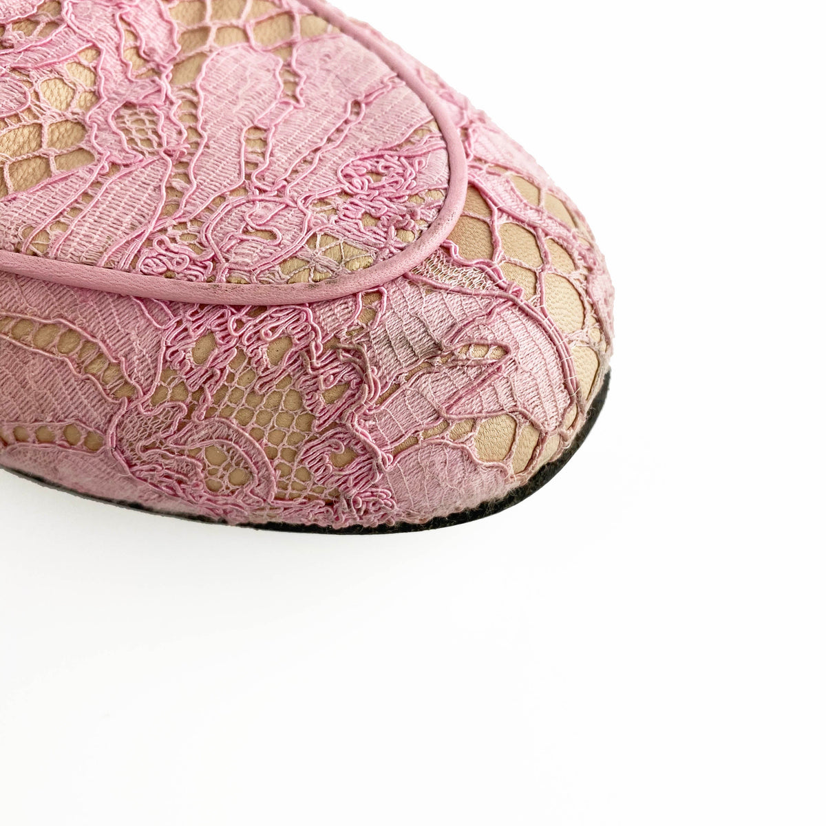Gucci Pink Princetown Cloth Flats 36