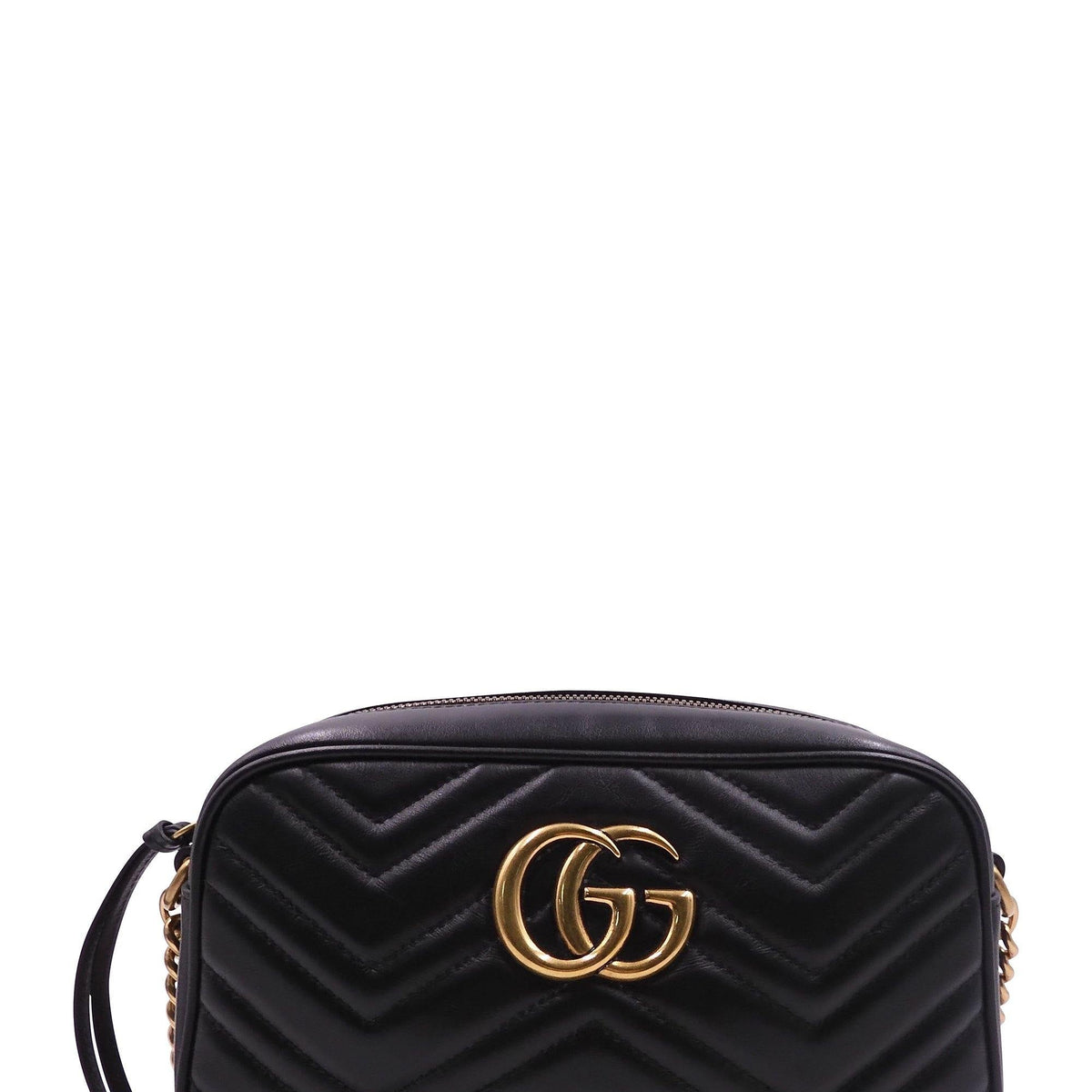 Small GG Marmont Matelasse Shoulder Bag Black