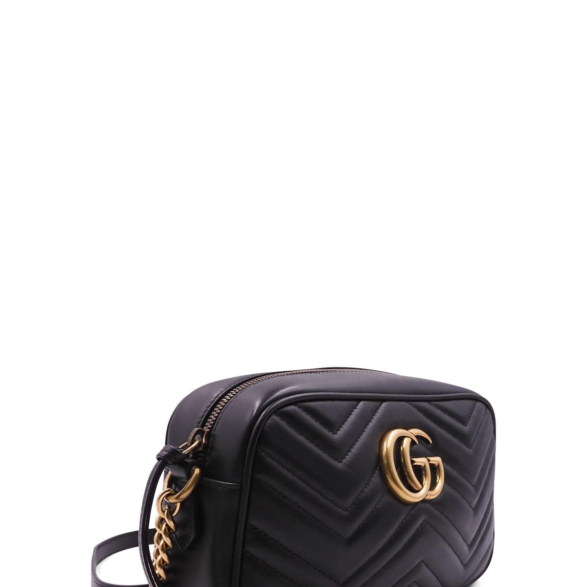 Small GG Marmont Matelasse Shoulder Bag Black
