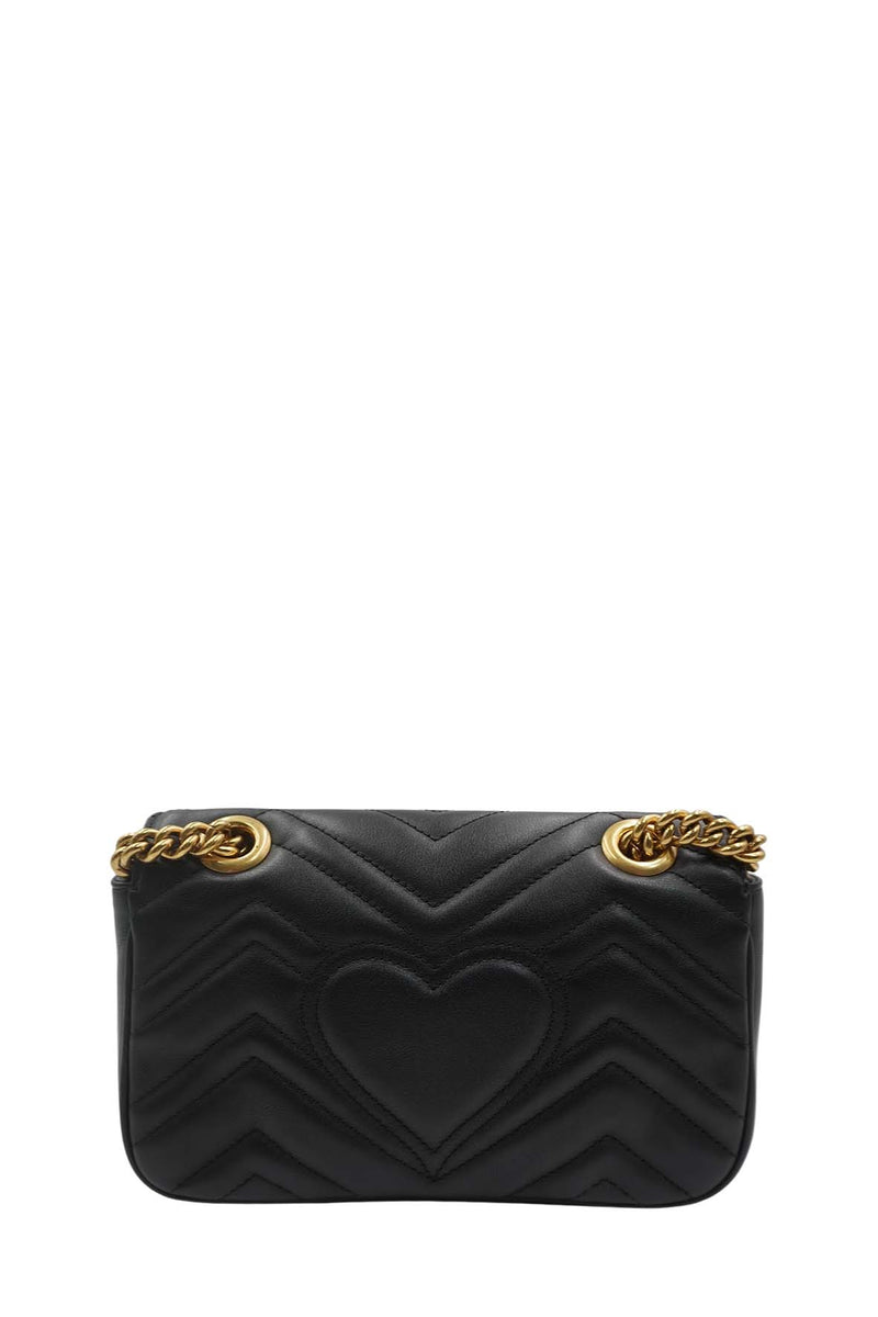Small GG Marmont Matelasse Shoulder Bag Black