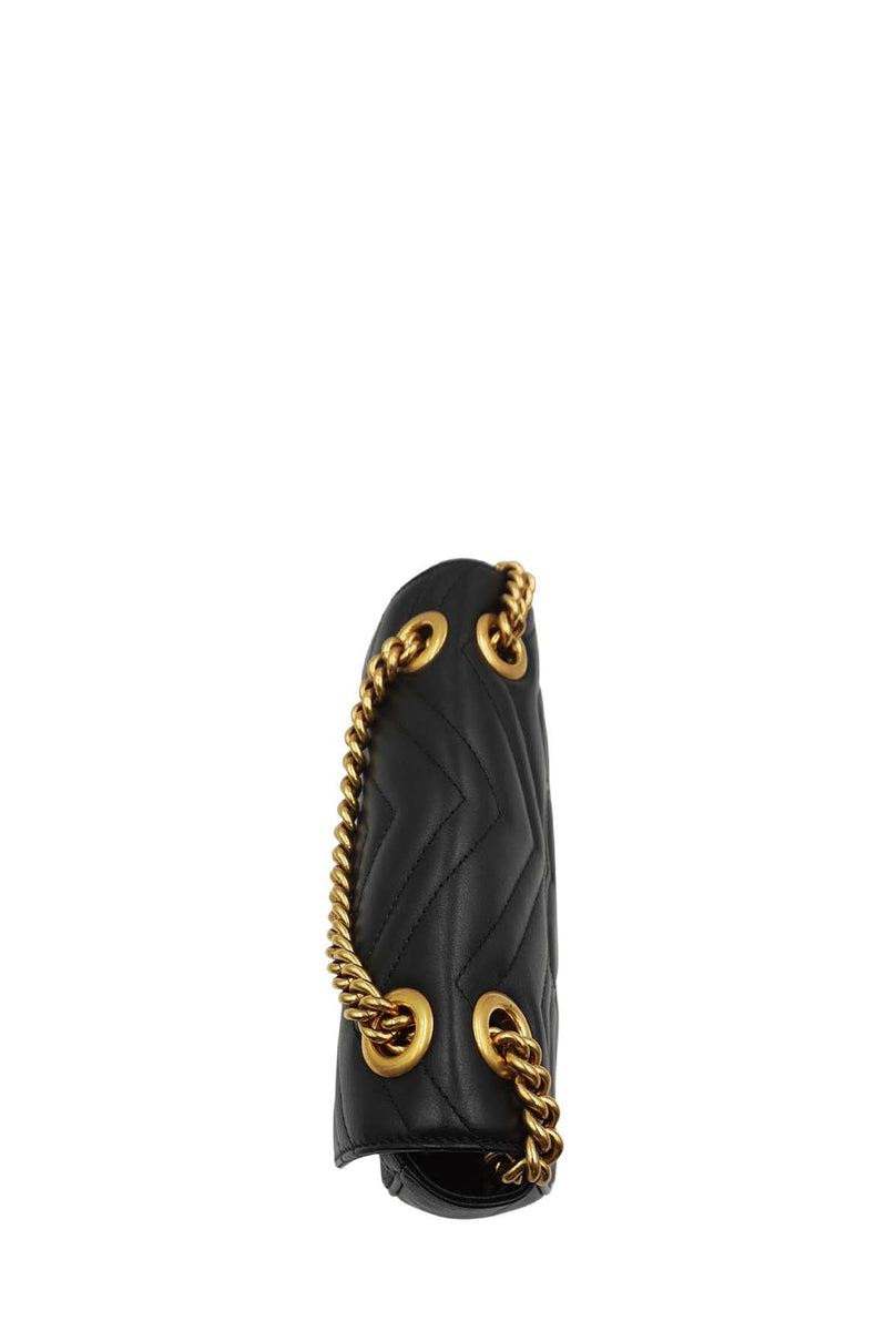 Small GG Marmont Matelasse Shoulder Bag Black