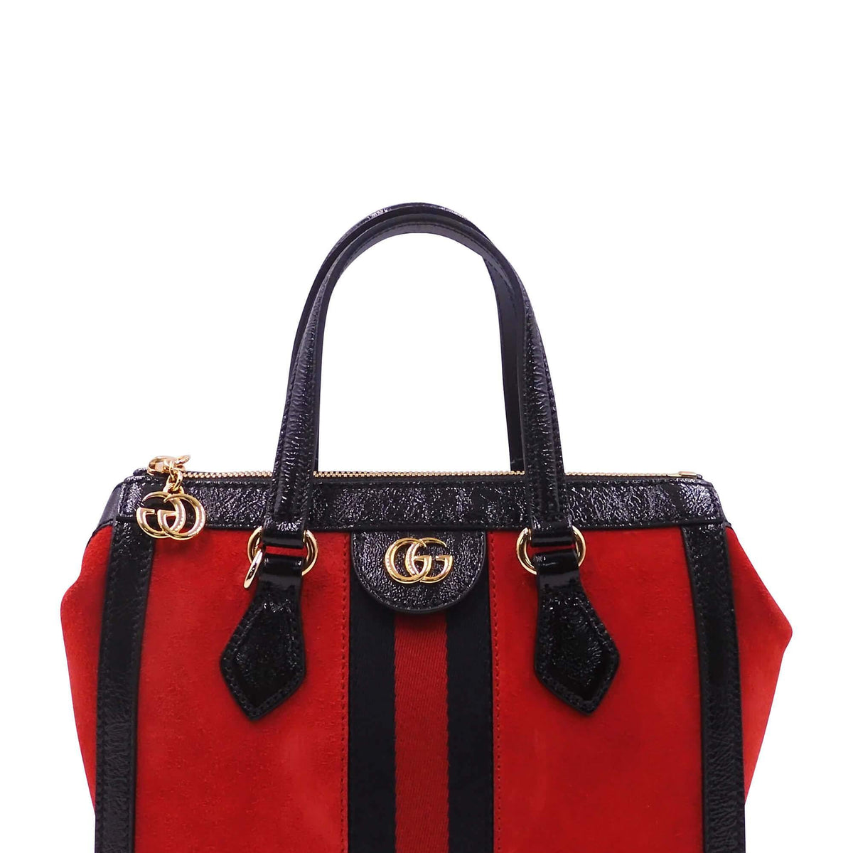 Small Ophidia GG Tote Red Black