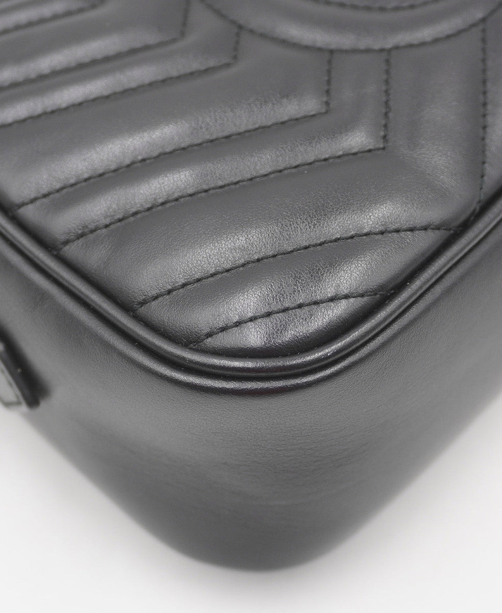 Small Marmont Matelasse Camera Bag Black