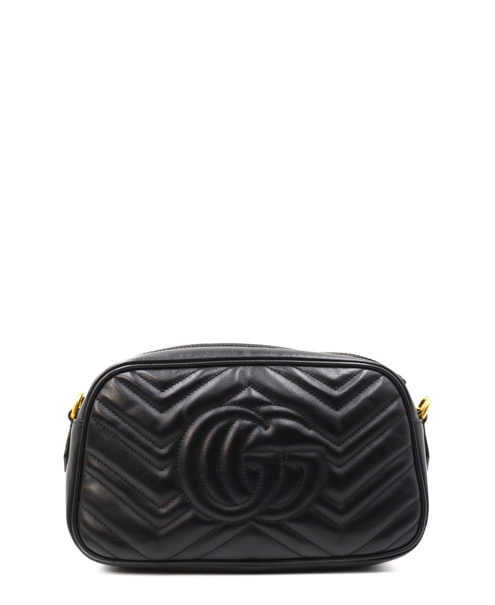 Small Marmont Matelasse Camera Bag Black