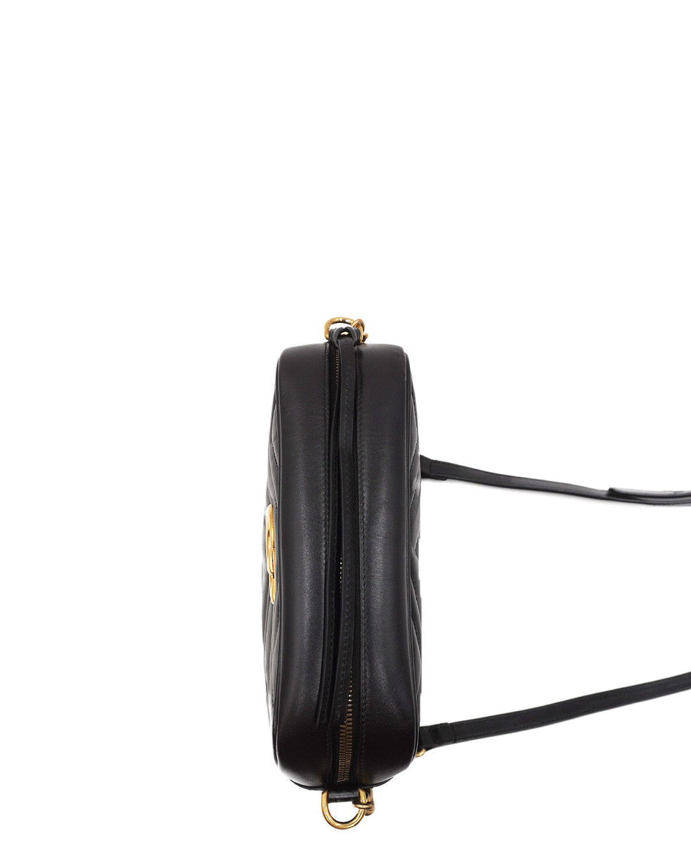 Small Marmont Matelasse Camera Bag Black